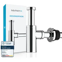 Bächlein Siphon Universal für Waschbecken & Waschtisch - Chrom - Silber