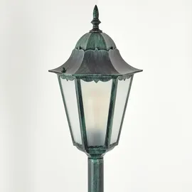 hofstein Wegeleuchte Metall/Glas 1x E27 IP44 spritzwassergeschützt schwarz-grün
