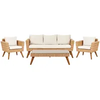Beliani Vittoria Set 5-tlg. Beige/Weiß/Braun