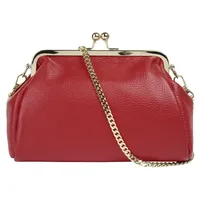 Cluty Abendtasche Leder Red