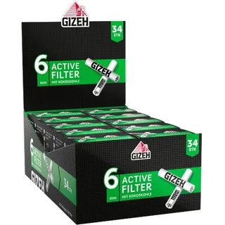 Gizeh Active Filter 6 mm Aktivkohle Box à 34 Stück