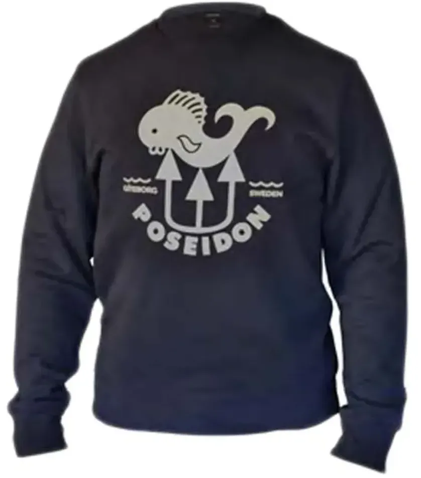 Poseidon Fish Sweatshirt - Navy - L