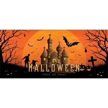 Europalms Halloween Banner, Geisterhaus, 400x180cm