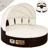 CASARIA Polyrattan Sonneninsel XXL braun