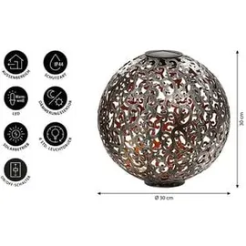 Dehner Solarkugel Luanda Ø 30 cm Silber/Kupfer