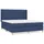 vidaXL Boxspringbett 180 x 200 cm Blau