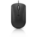 Lenovo 400 USB-C Kompakte kabelgebundene Maus – Taschenfreundliche tragbare Maus für Notebook oder großen Computermonitor, Schwarz