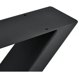 [en.casa] Tischgestell Greith 2er-Set X-Form Schwarz 69x72 cm