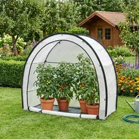 [en.casa] Tomatengewächshaus aus Folie Larshasas 180x80x170 cm Transparent