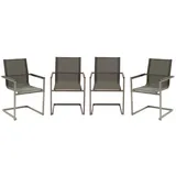 Garden Pleasure SIENNA Gartensessel 56 x 90 x 56 cm grau 4 St.