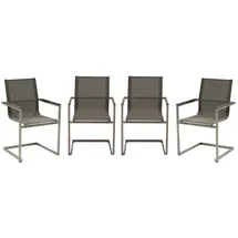 Garden Pleasure SIENNA Gartensessel 56 x 90 x 56 cm grau 4 St.