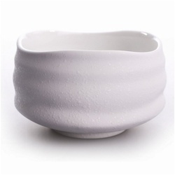 Goodwei Teeschale Matcha-Schale „Miyuki“ für Teezeremonie, 430 ml, Keramik weiß