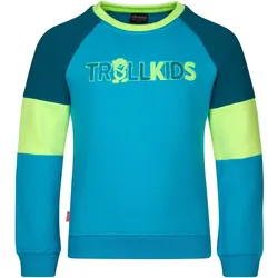 Kinder Sweatshirt Trollfjord Vivid-Blau/Limette/Dunkelblau One Size