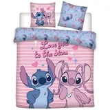 Aymax Stitch Love You To The Stars Rosa 240 x 220 cm + 2 x 65 x 65 cm