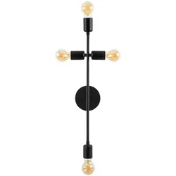 Schwarze Wandleuchte 20x15x62cm WellHome Baikal