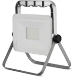 REV MIRANO LED Strahler - Arbeitslampe IP65 klappbar, Baustrahler 30W, 2700lm, 6500K, Zuleitung 180cm, silber