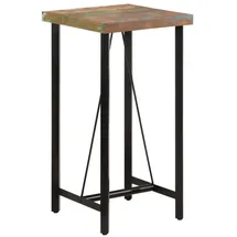 vidaXL Bartisch 55x55x107 cm Altholz Massiv und Eisen