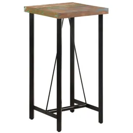 vidaXL Bartisch 55x55x107 cm Altholz Massiv und Eisen