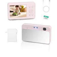 MUTRAIN Slide Open Digital Point and Shoot Kamera mit Spiegel, 1080P Fotografie Praxis, Pink, X10, 32G...