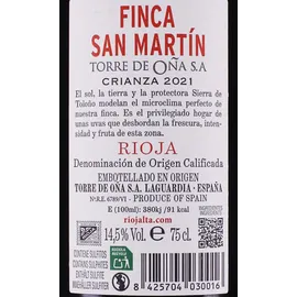 La Rioja Alta Finca San Martin Crianza Rioja Alta