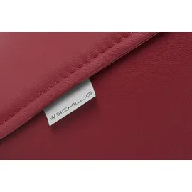 W.Schillig Cocktailsessel "sally Designsessel, Loungesessel", rot (ruby rot z59), B:84cm H:78cm T:84cm, Longlife Xtra-Leder Z59: Glattleder mit modischer Prägung. Hautstärke 0, 9 - 1, 1 mm., Sessel, Cocktailsessel, mit Metall-Winkelfüßen in Chrom glänzend
