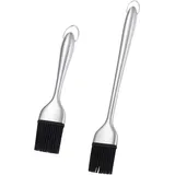 Grillölpinsel, hitzebeständiger Silikon-Backpinsel, Bratwerkzeug mit Edelstahlgriff zum Backen, Kochen - Ahlsen