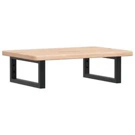 vidaXL Waschtischplatte Mit Halterung Stahl Und Massivholz Eiche Vidaxl