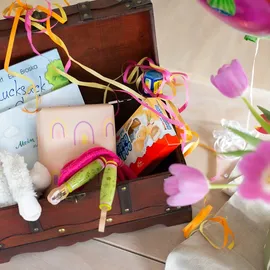 HMF Schatztruhe 40 x 19 x 22 cm 1-tlg. braun