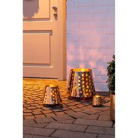 Fink Windlicht Edelstahl H:30cm Ø:32cm 1 St. silber