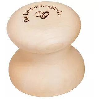 Lebkuchenglocke Ausstechform Lebkuchenglocke, Lebkuchenformer 4 cm, Rezeptheft inkl., Ahornholz, gleichmäßige Lebkuchen, kinderleichte Anwendung beige Ø 40 mm