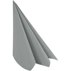 VEPATIM 100x Servietten Airlaid 40x40cm 1/4 -Falz stoffähnlich hochwertig grau