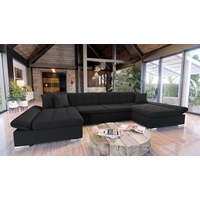 Mirjan24 Ecksofa Alia mit Regulierbare Armlehnen, U-Form Schlafsofa vom Hersteller, mit Zwei Bettkasten und Schlaffunktion, Eckcouch Sofa Couch Wohnlandschaft (Boss 14)