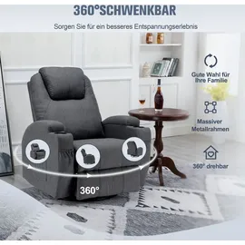 Laiham Massagesessel Relaxsessel Fernsehsessel Massage Liegefunktion TV Sessel Pol... - Grau