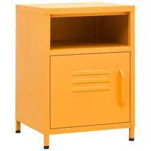 vidaXL Nachtschrank Senfgelb 35 x 35 x 51 cm Stahl