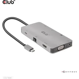 Club 3D 9-in-1 Hub, USB-C 3.0 [Stecker] (CSV-1594)