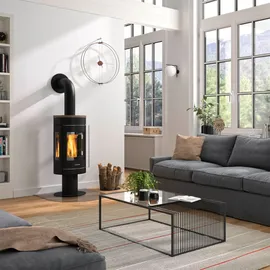 Justus Meva Stahl schwarz/Abdeckplatte Keramik grappa