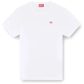 Diesel Herren T-Shirt - T-MIEGOR, Kurzarm, Rundhals, Baumwolle, Logo, einfarbig Weiß 2XL