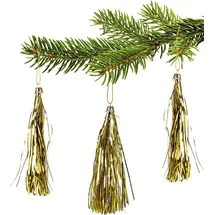 Geschenkestadl Lamettini Lametta Anhänger Christbaumschmuck Weihnachtsanhänger (100, Gold)