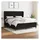 vidaXL Boxspringbett mit Matratze Schwarz 180x200 cm Stoff