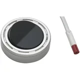 Elektra Auf- oder Einbauschalter 230 V, Kunststoff alufarbig, Schalterwippe schwarz