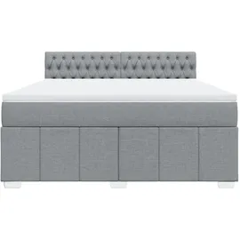 vidaXL Boxspringbett 180 x 200 cm Hellgrau