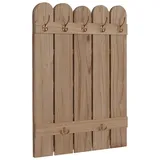 MCW Wandgarderobe MCW-N95, Garderobe Garderobenpaneel, Paulownia 7 Haken 86x60cm ~ natur