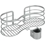 Metaltex Viva Duschstangen Ablage, ohne zu Bohren, Silber