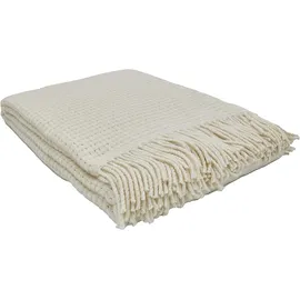 Glaeser home Wolldecke 150 x 200 cm Beige