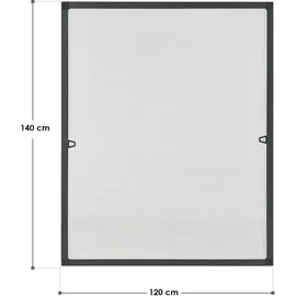 Juskys Fliegenschutzgitter mit Aluminiumrahmen 120 x 140 cm anthrazit