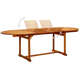 vidaXL Gartentisch Ausziehbar (160-240)x100x75 cm Braun