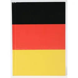 ADINA Notizbuch A4 blanko fester Deckel Deutschlandfahne
