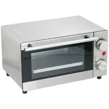 All Ride Minibackofen 24V Backofen über Zigarettenanzünder - Camping Backofen für LKW oder Wohnmobil - 300W - 9L - Edelstahl - Silber