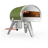 Gozney ROCCBOX tragbarer Outdoor-Pizzaofen – inklusive professionellem Pizzaschieber, integriertem Thermometer und sicherer Silikonummantelung – Propangasbefeuert mit rollender Holzflamme – Olivgrün