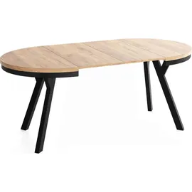 WFL GROUP Runder Esstisch 100 x 77 x 100 cm braun